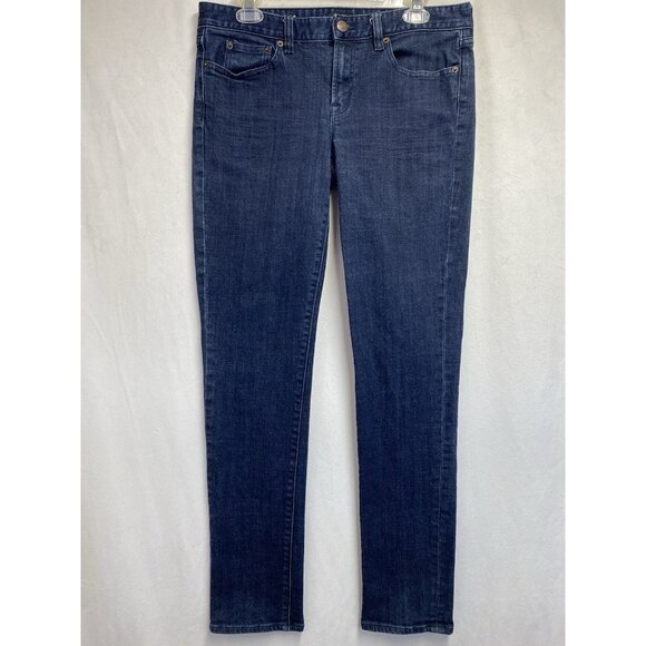 J.CREW Stretch Toothpick Low-Rise Skinny Leg Denim Jeans Women Size 30 Blue Used - Picture 1 of 16